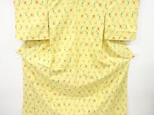 未使用品　絣柄織り出し手織り紬着物